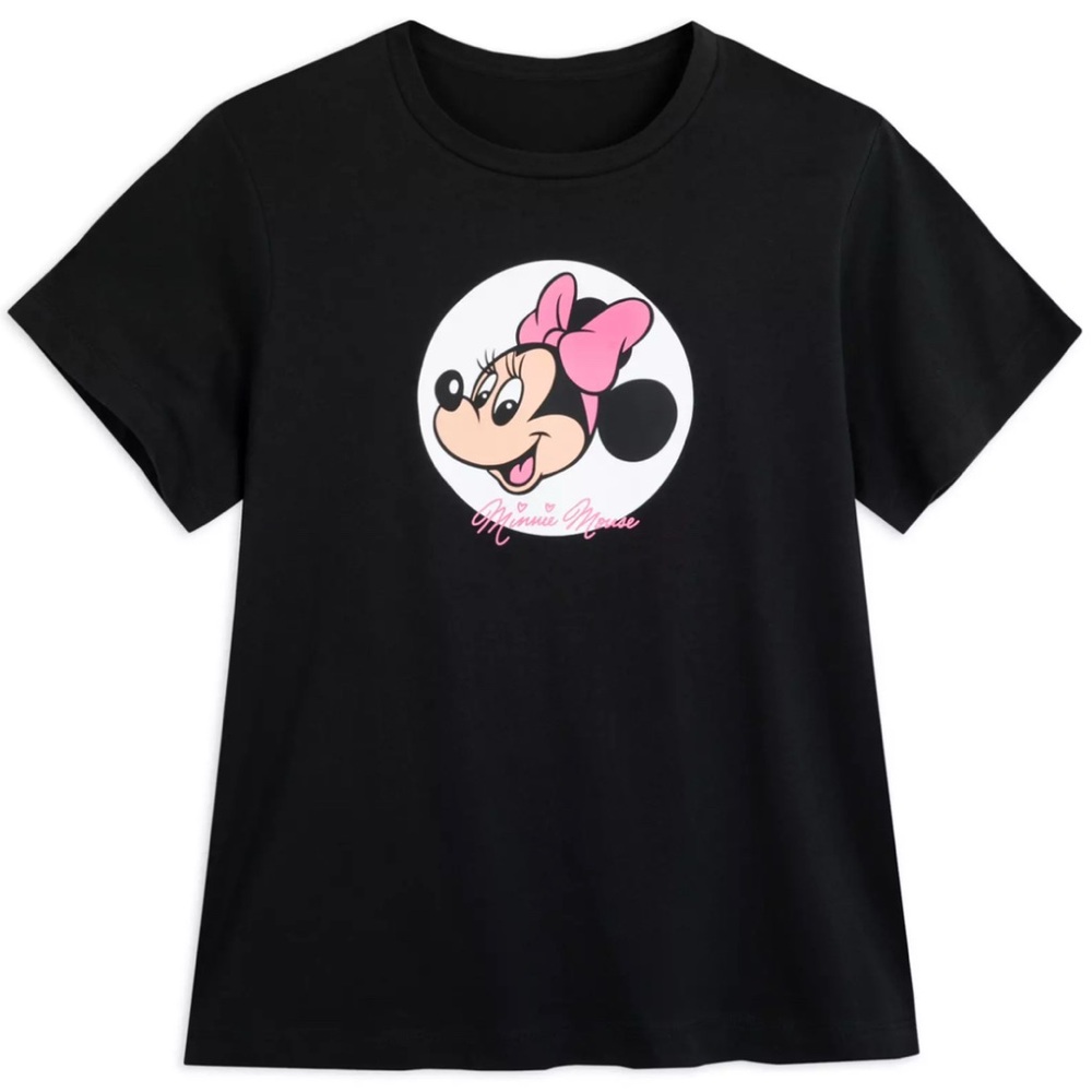Shop Disney Disney Parks Women’s Minnie Mouse Black Tee Size XL - Picture 1 of 6